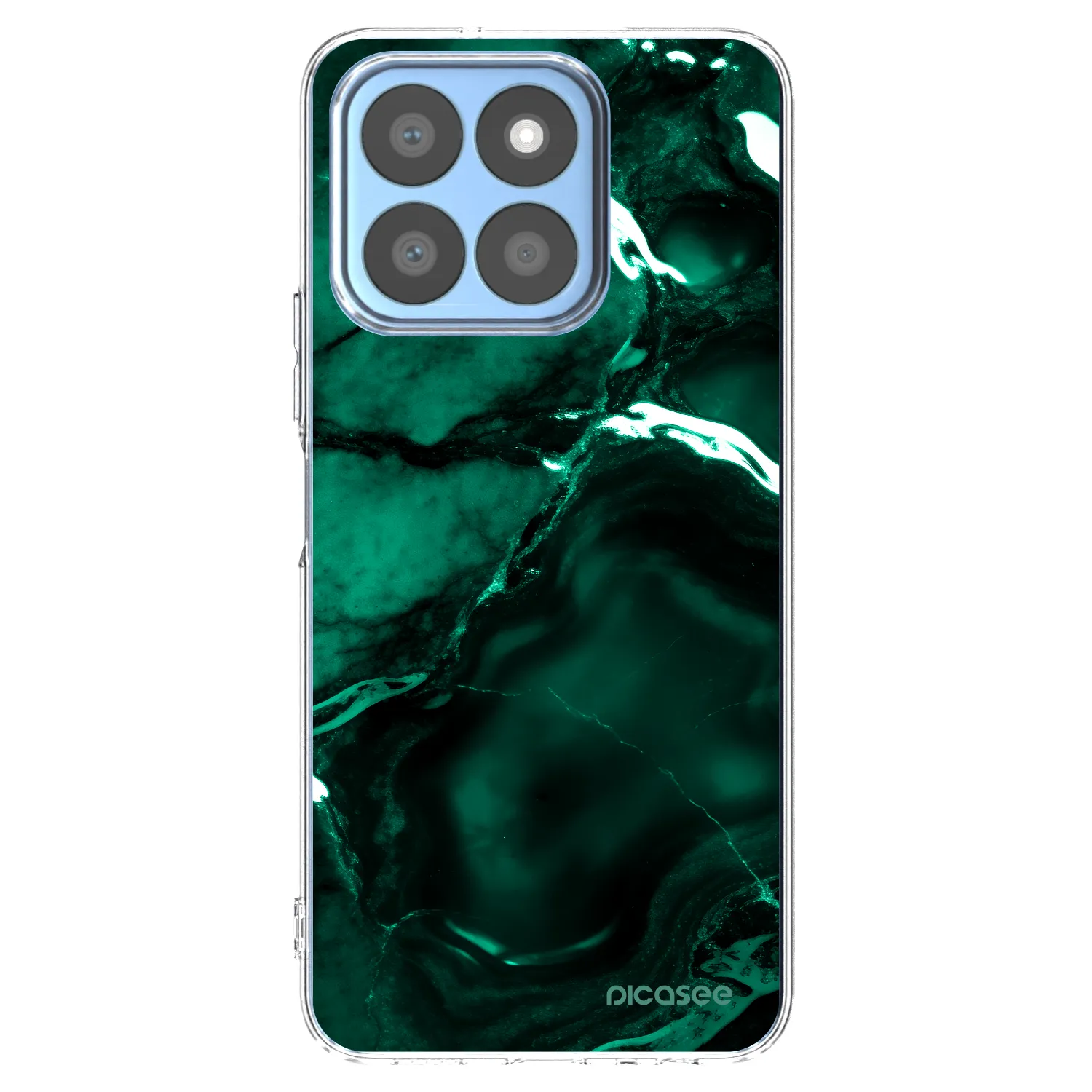 Picasee silikónový prehľadný obal pre Honor X8c - Dark emerald