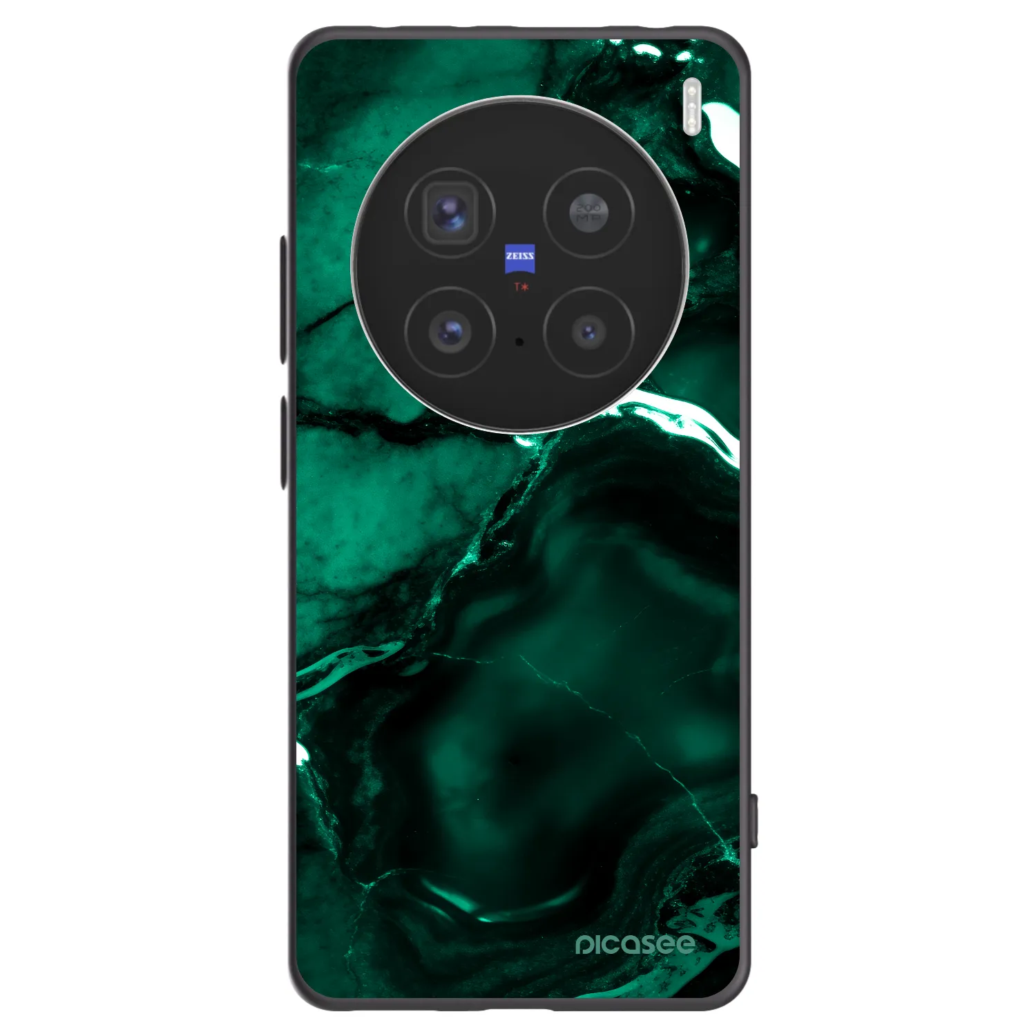 Picasee silikónový čierny obal pre Vivo X200 Pro - Dark emerald