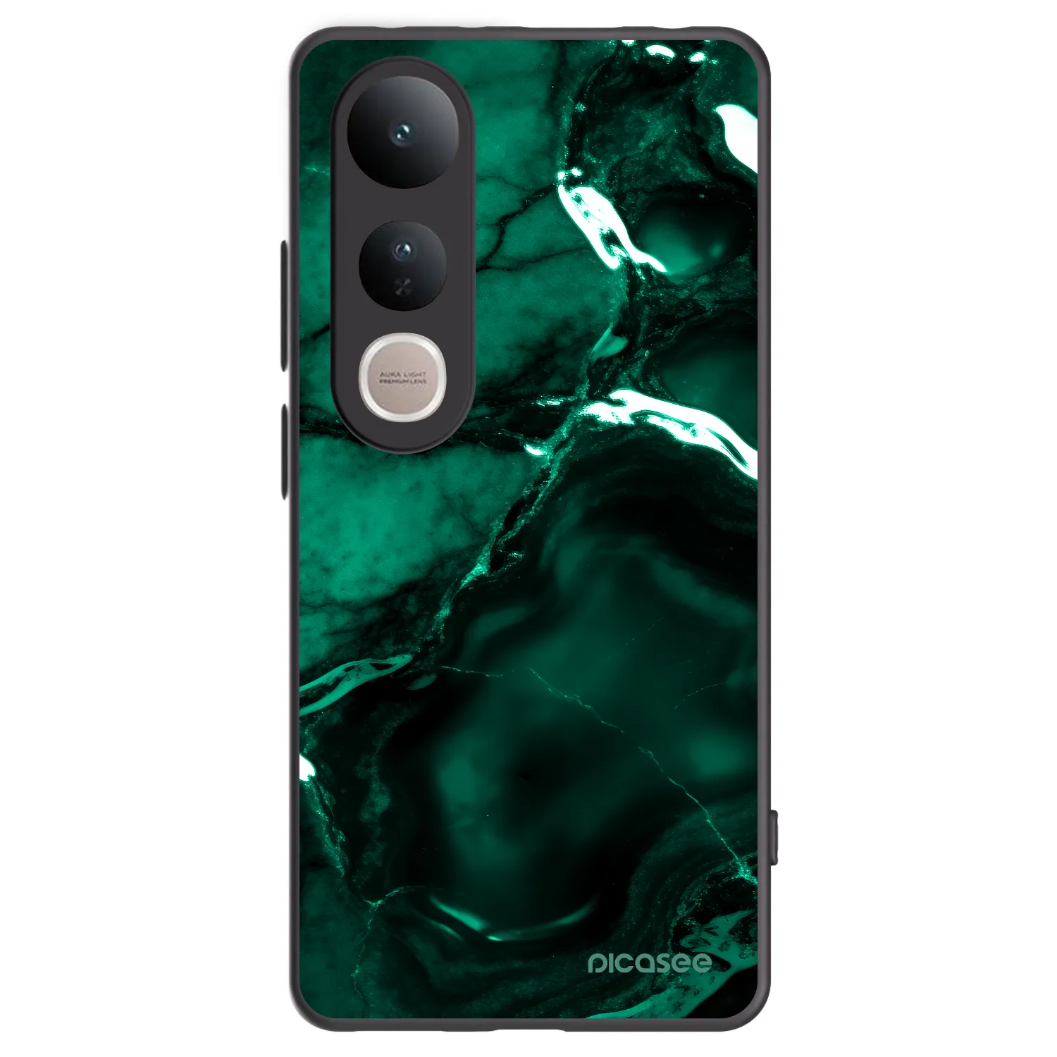 Picasee silikónový čierny obal pre Vivo V50 Lite 5G - Dark emerald