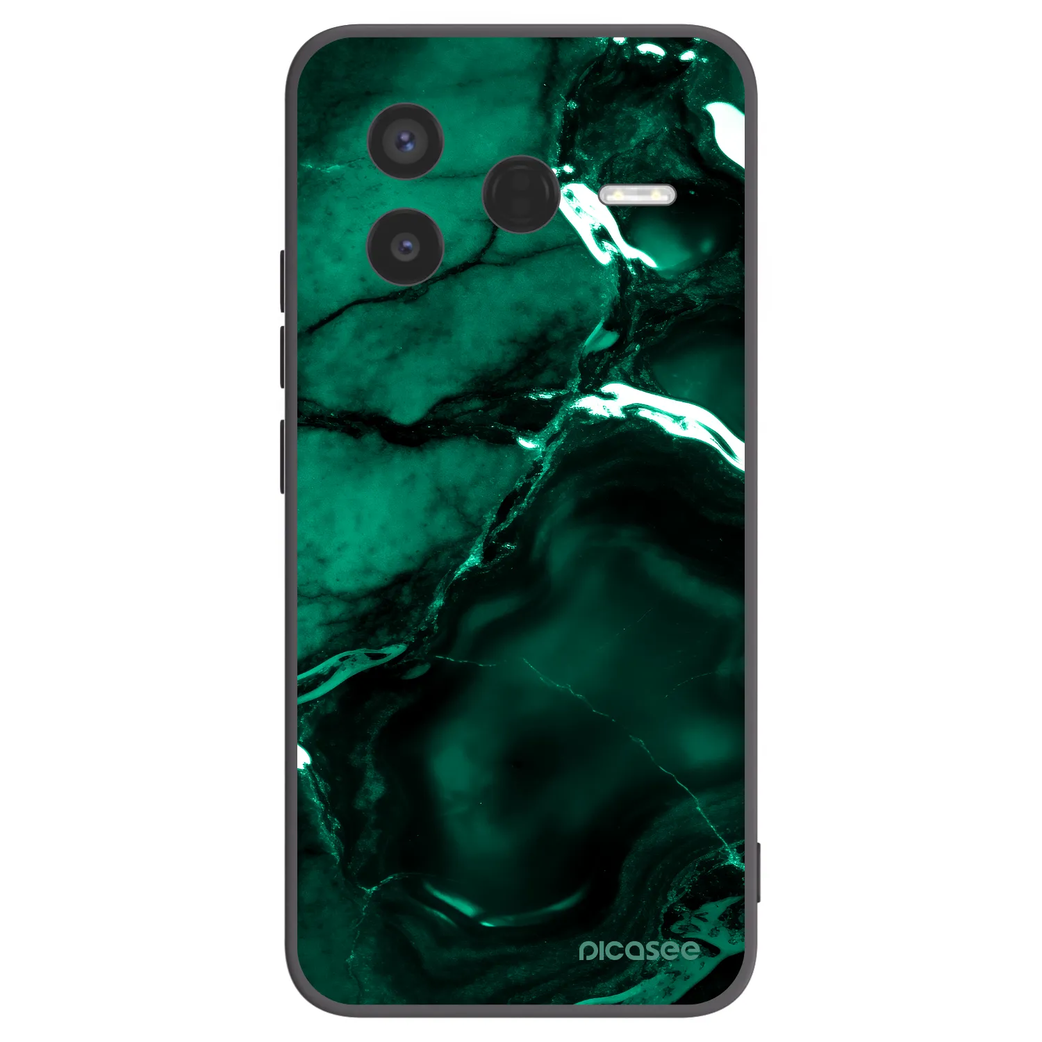 Picasee silikónový čierny obal pre Xiaomi Poco F7 Pro 5G - Dark emerald