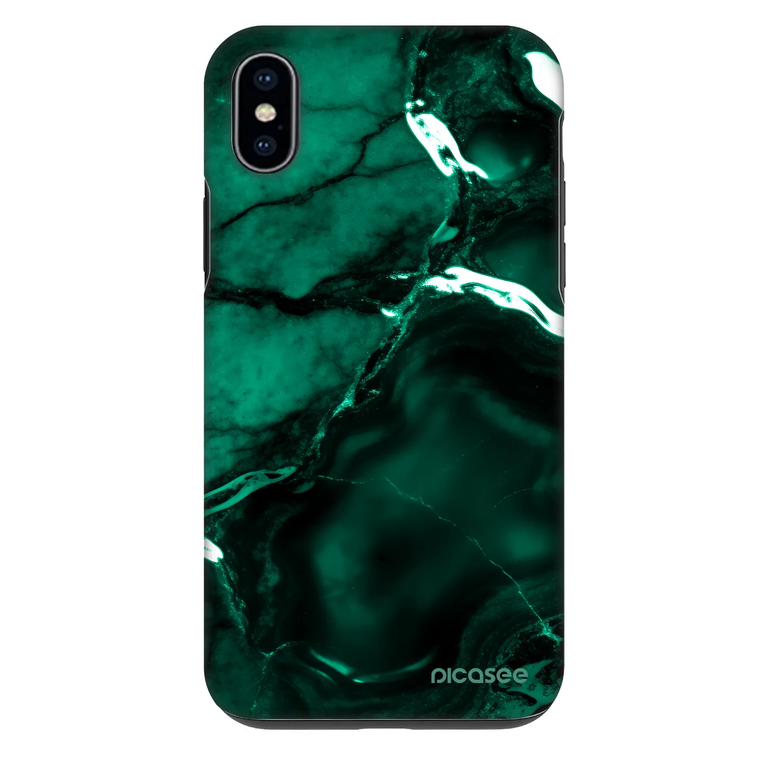 Picasee Fashion Case pre Apple iPhone XS Max - Dark emerald