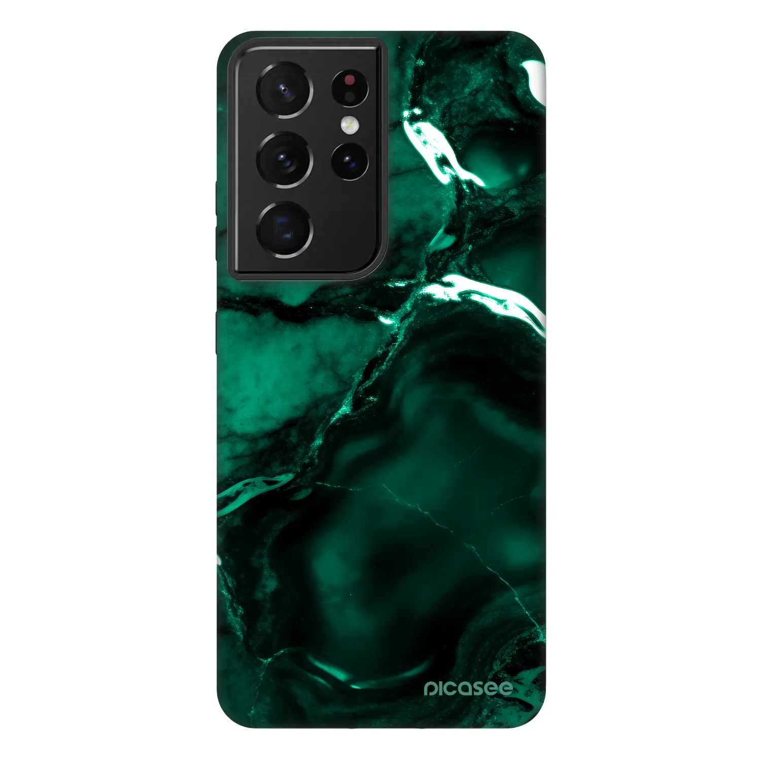 Picasee Fashion Case pre Samsung Galaxy S21 Ultra 5G G998B - Dark emerald