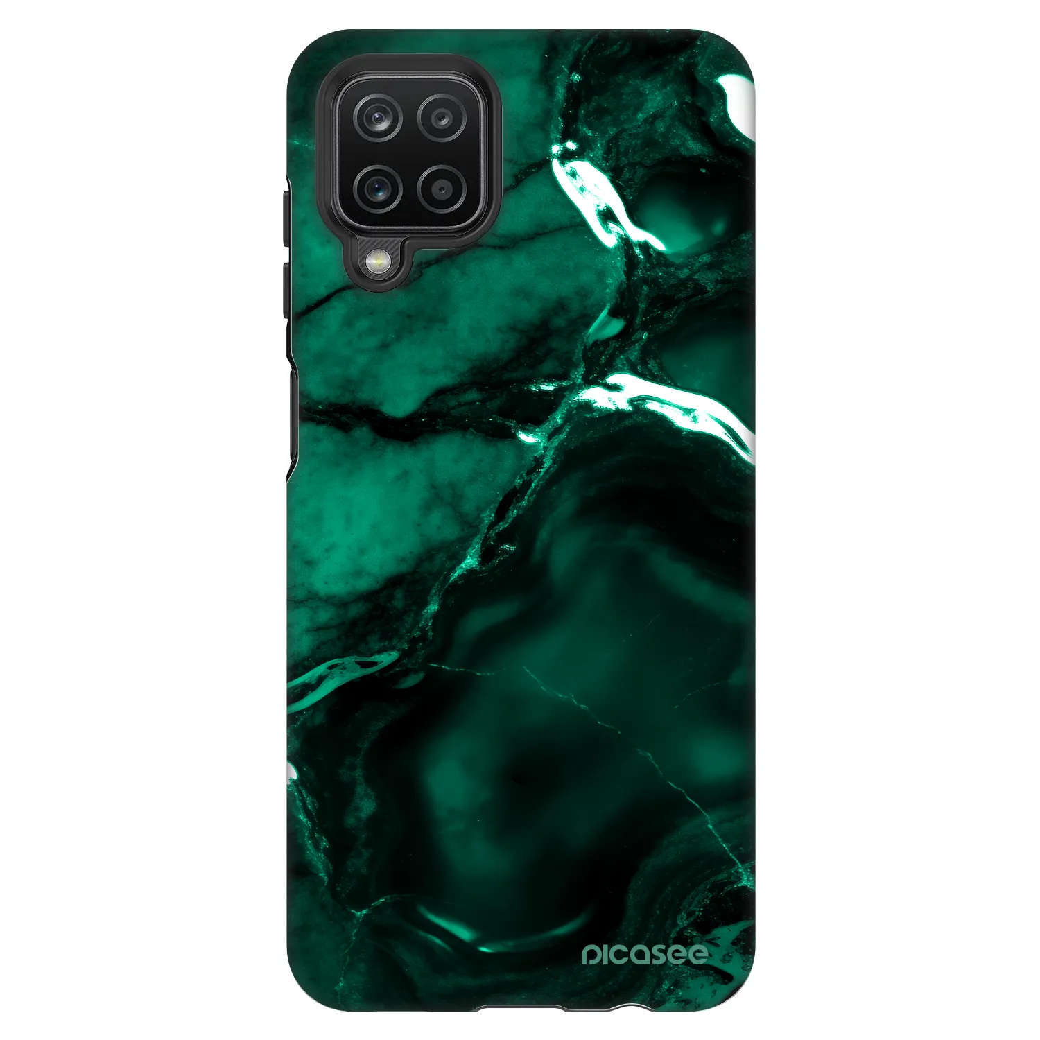 Picasee Fashion Case pre Samsung Galaxy A12 A125F - Dark emerald