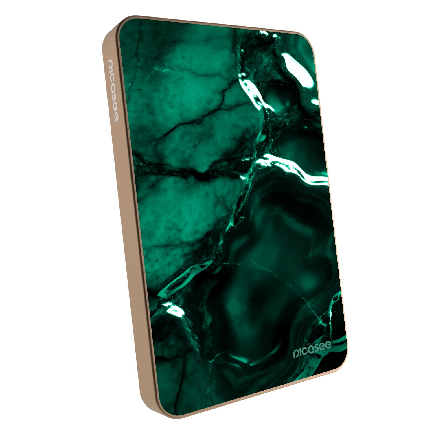 Picasee Powerbanka s MagSafe 5 000 mAh Zlatá - Dark emerald