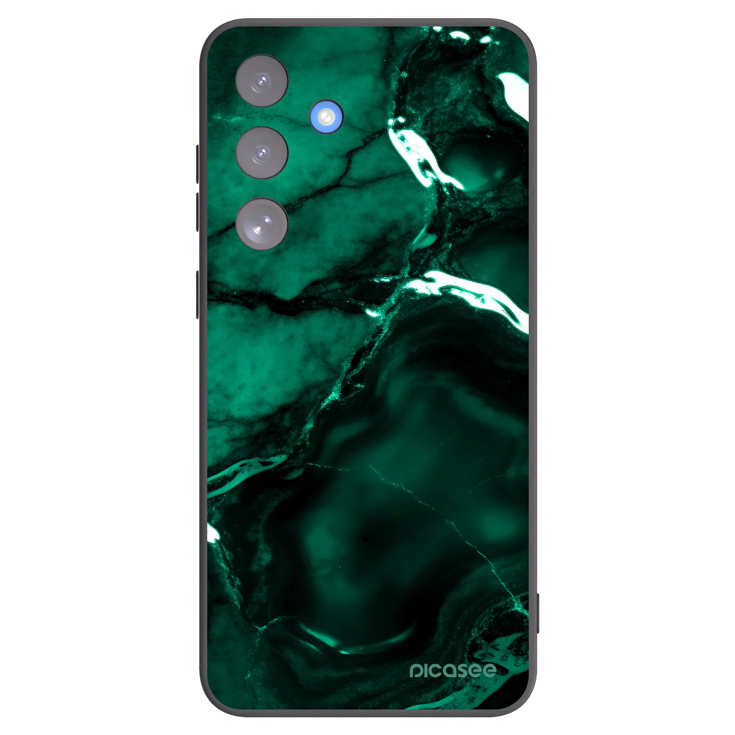 Picasee silikónový čierny obal pre Samsung Galaxy S25 FE 5G - Dark emerald