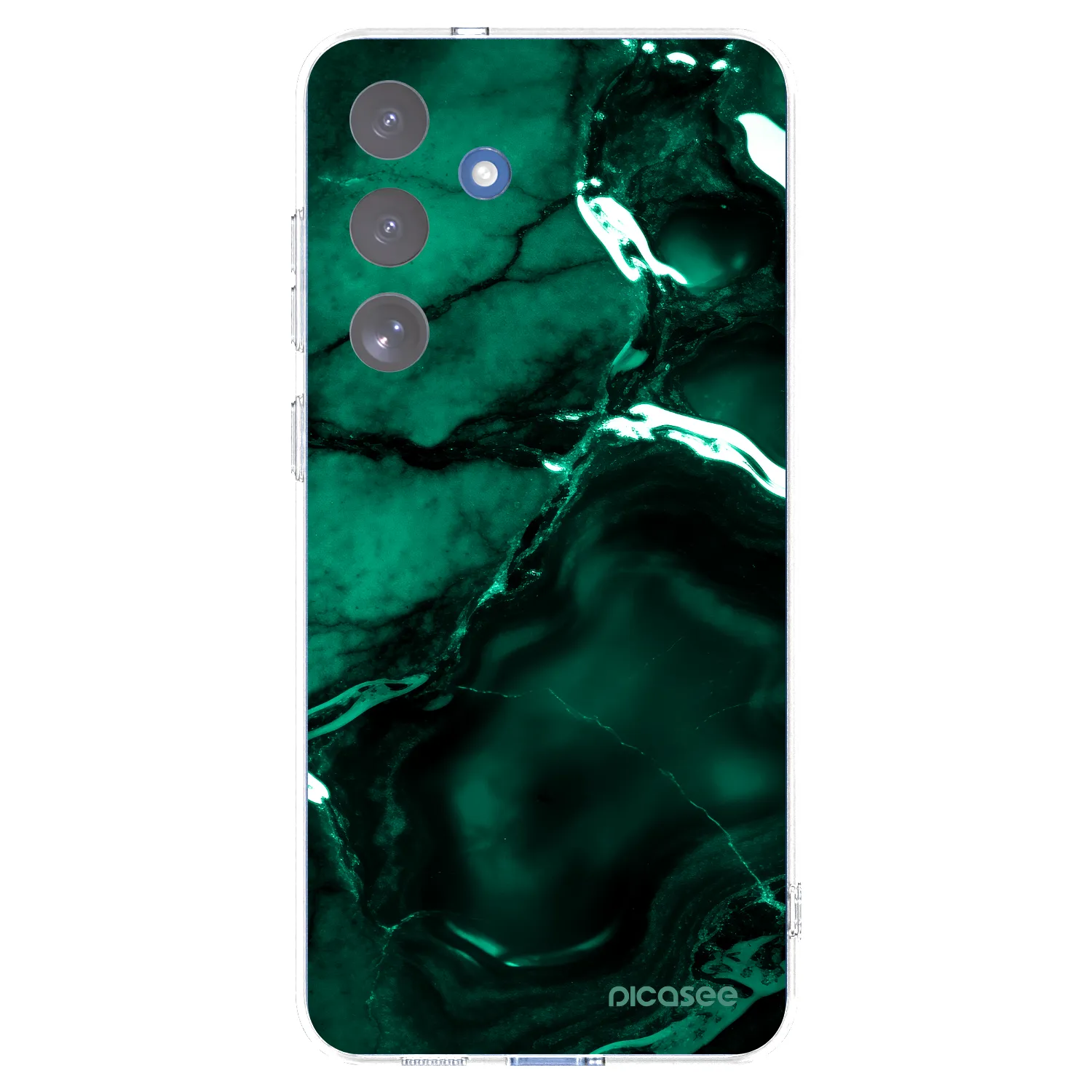 Picasee silikónový prehľadný obal pre Samsung Galaxy S25 FE 5G - Dark emerald