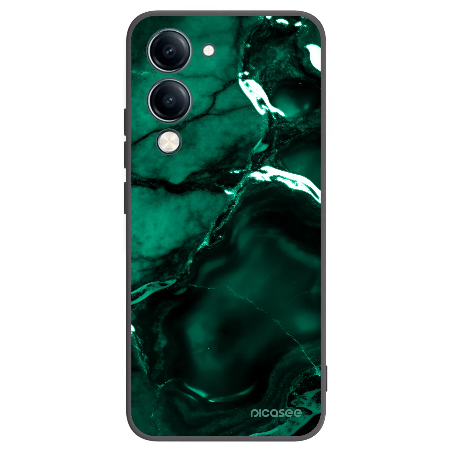 Picasee silikónový čierny obal pre Vivo Y29s 5G - Dark emerald