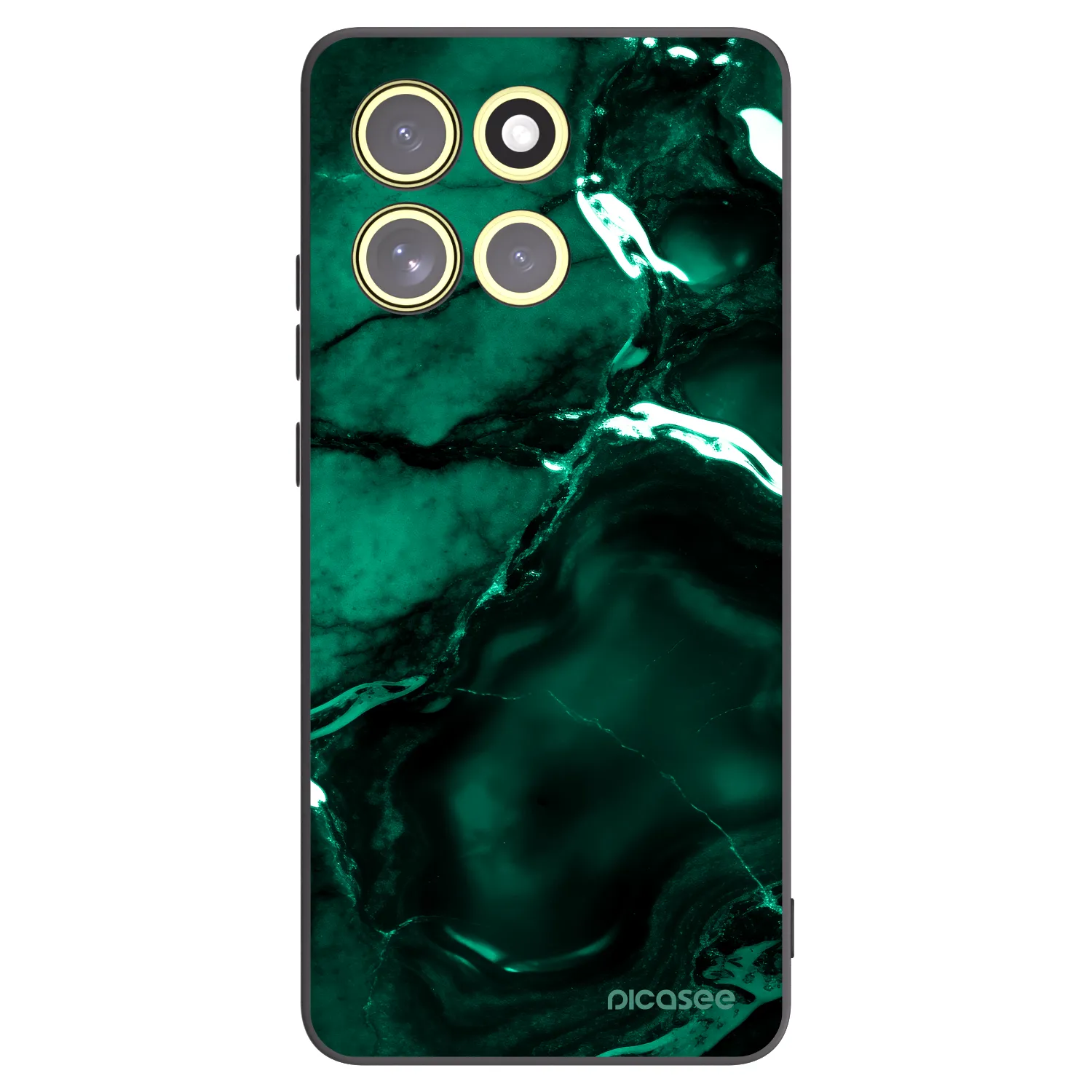 Picasee silikónový čierny obal pre Motorola Moto G86 Power 5G - Dark emerald