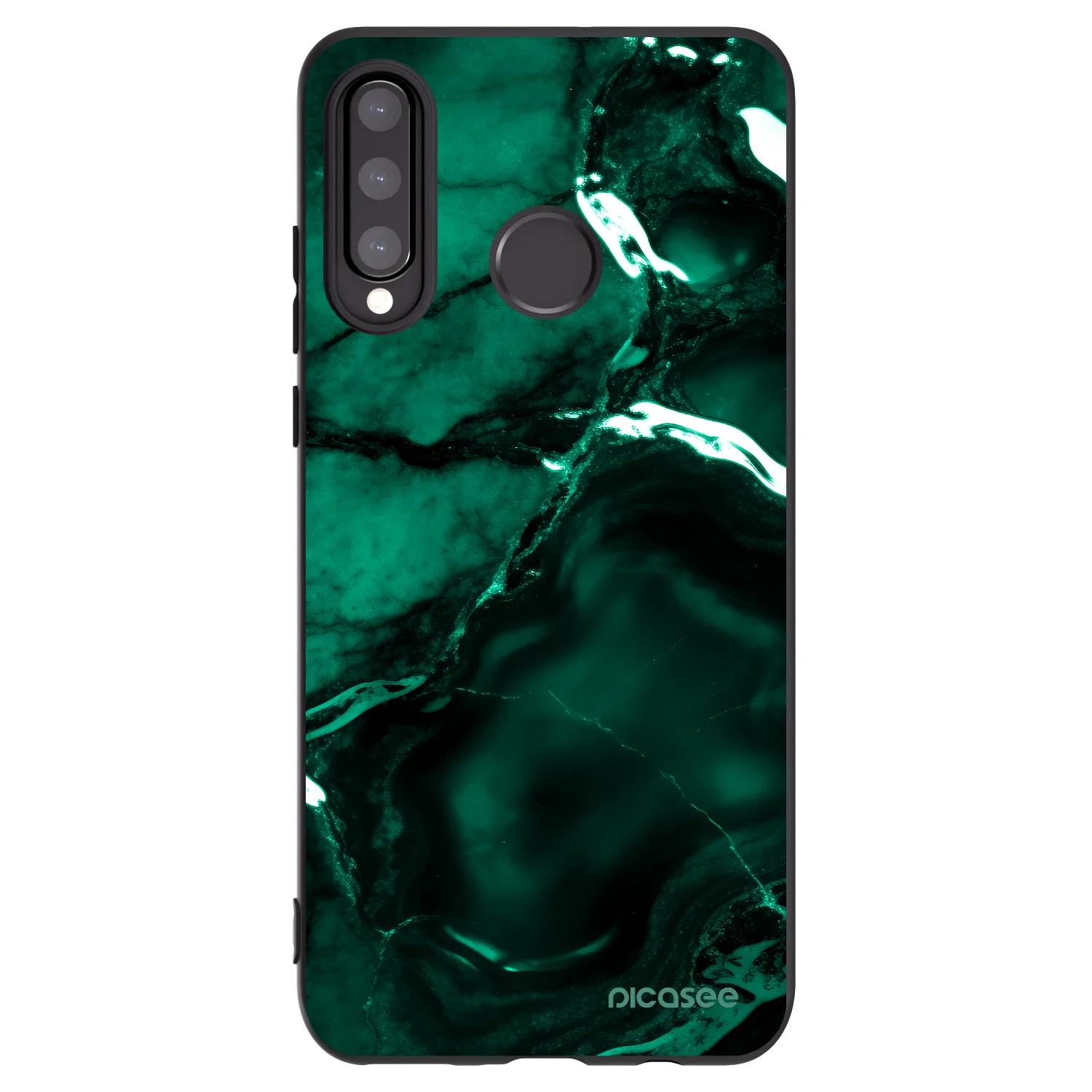 Picasee silikónový čierny obal pre Huawei P30 Lite - Dark emerald