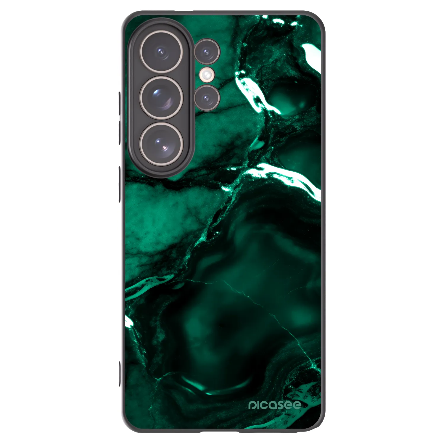 Picasee silikónový čierny obal pre Samsung Galaxy S26 Ultra - Dark emerald
