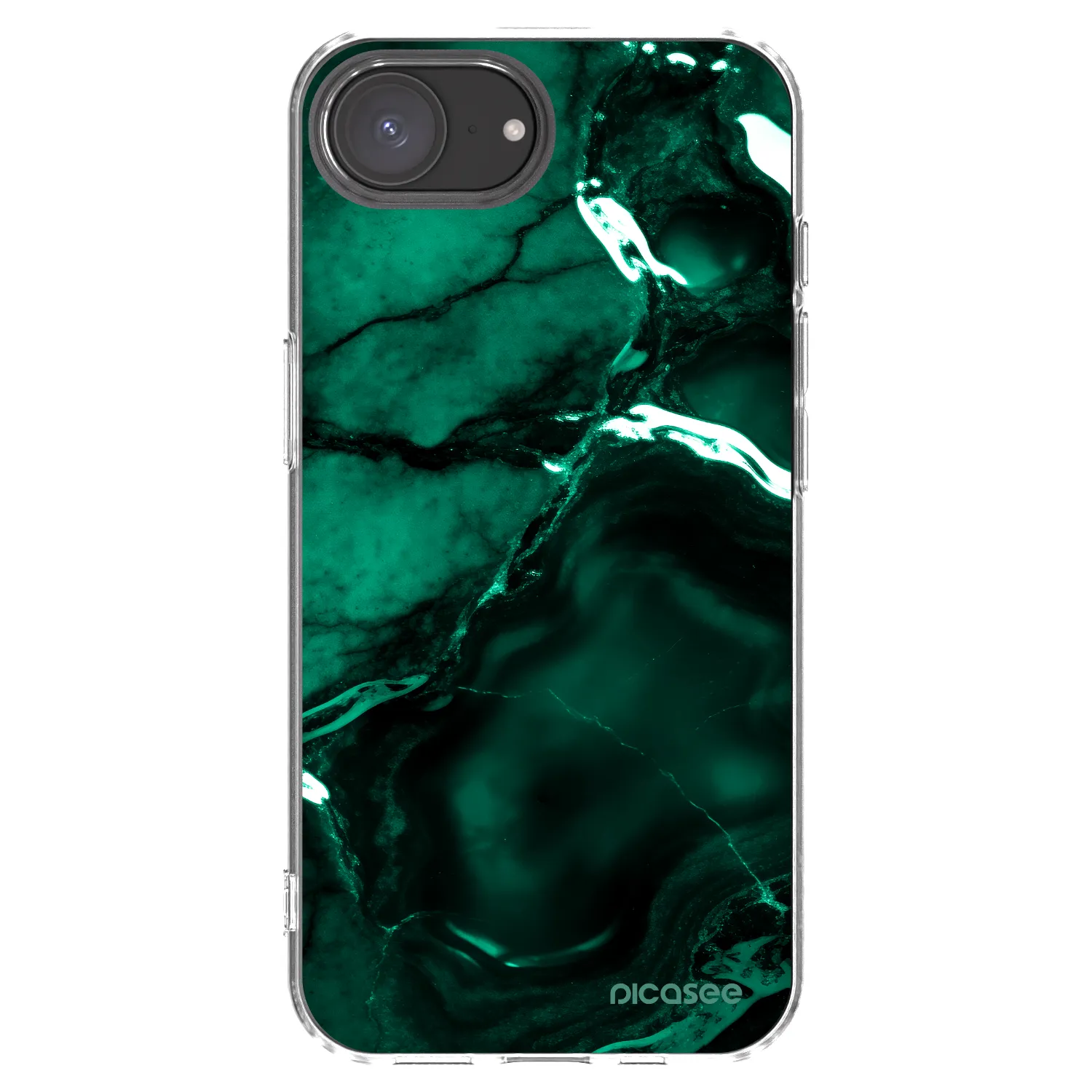 Picasee silikónový prehľadný obal pre Apple iPhone 17e - Dark emerald