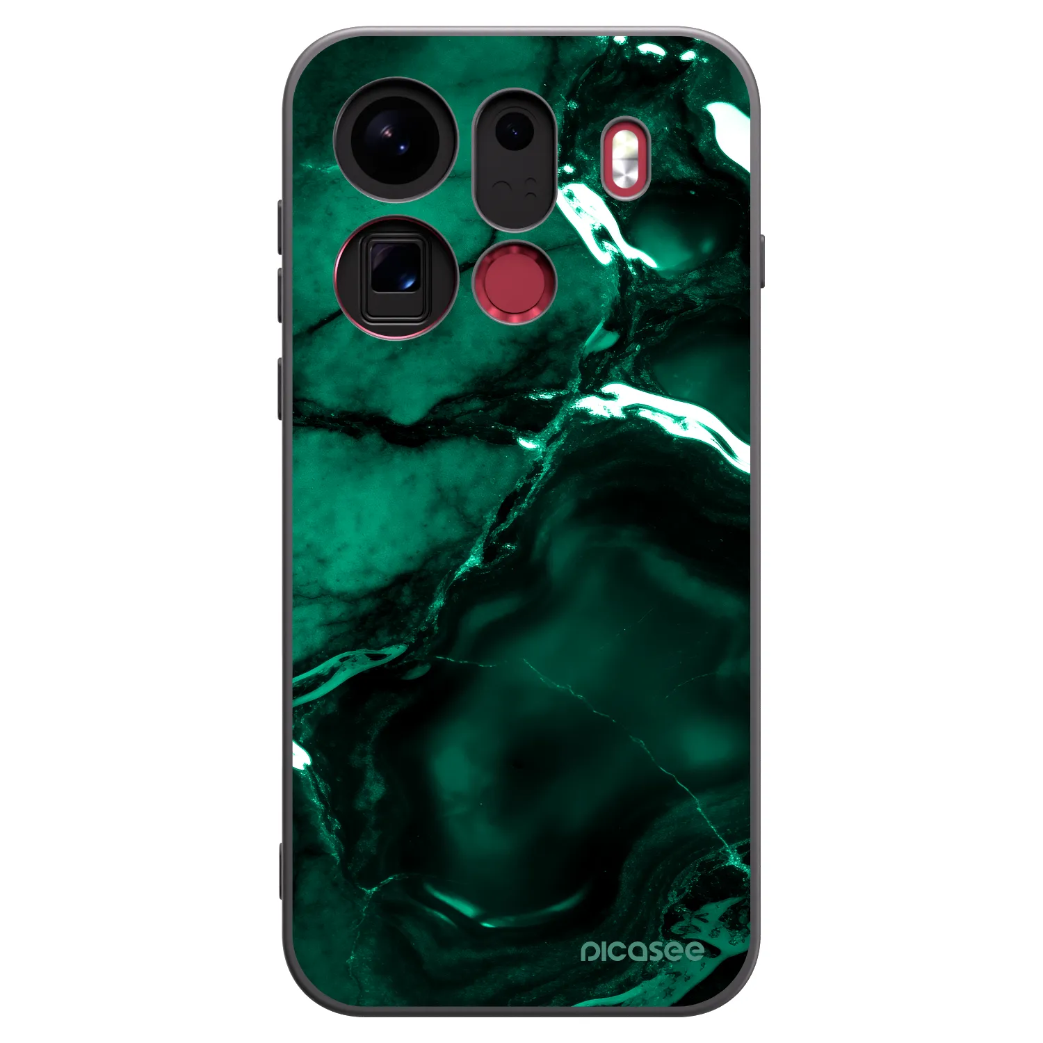 Picasee silikónový čierny obal pre OPPO Find X9 Pro - Dark emerald