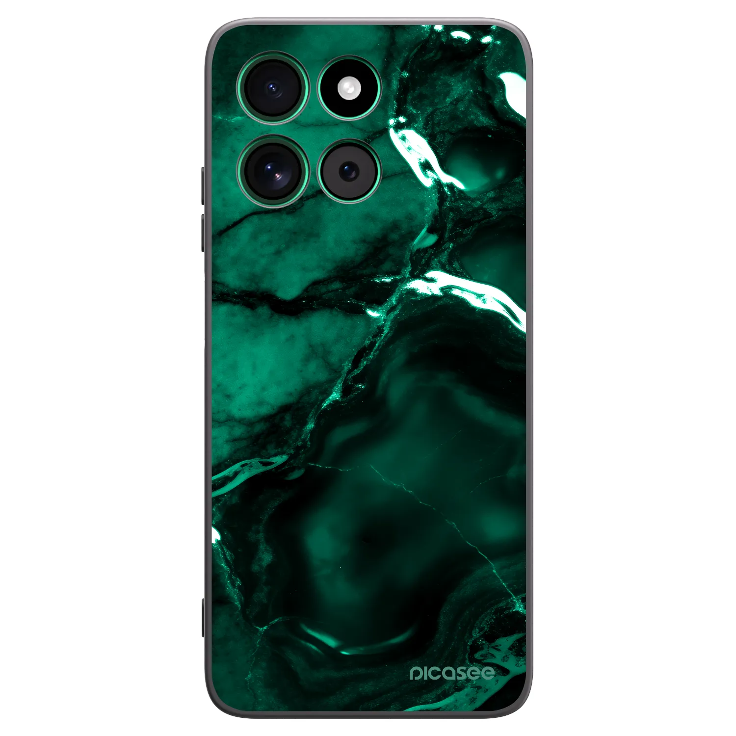 Picasee silikónový čierny obal pre Motorola Moto G57 Power - Dark emerald