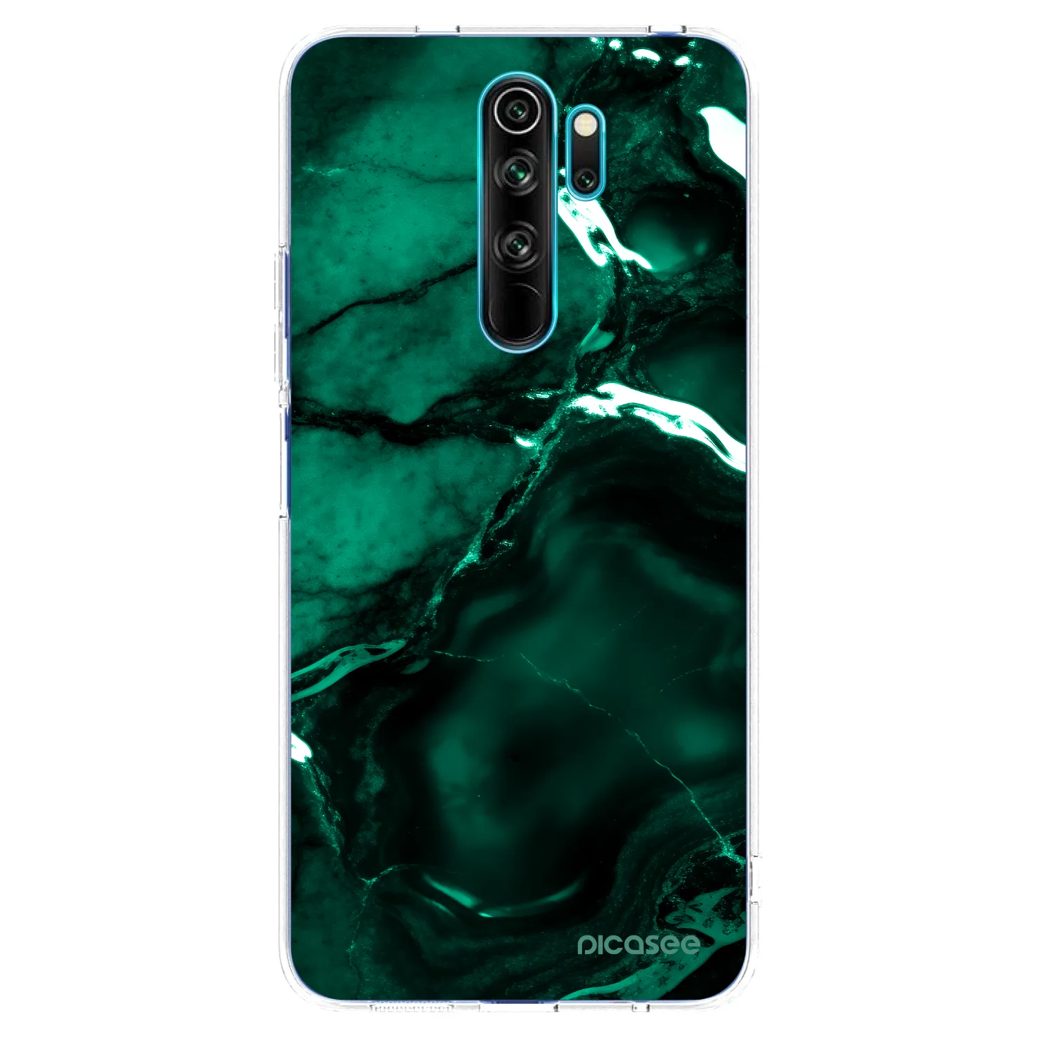 Picasee silikónový prehľadný obal pre Xiaomi Redmi Note 8 Pro - Dark emerald