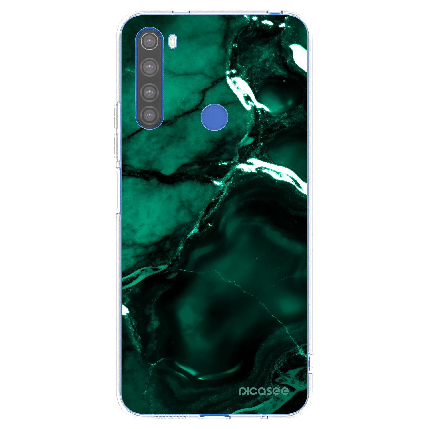 Picasee silikónový prehľadný obal pre Xiaomi Redmi Note 8T - Dark emerald