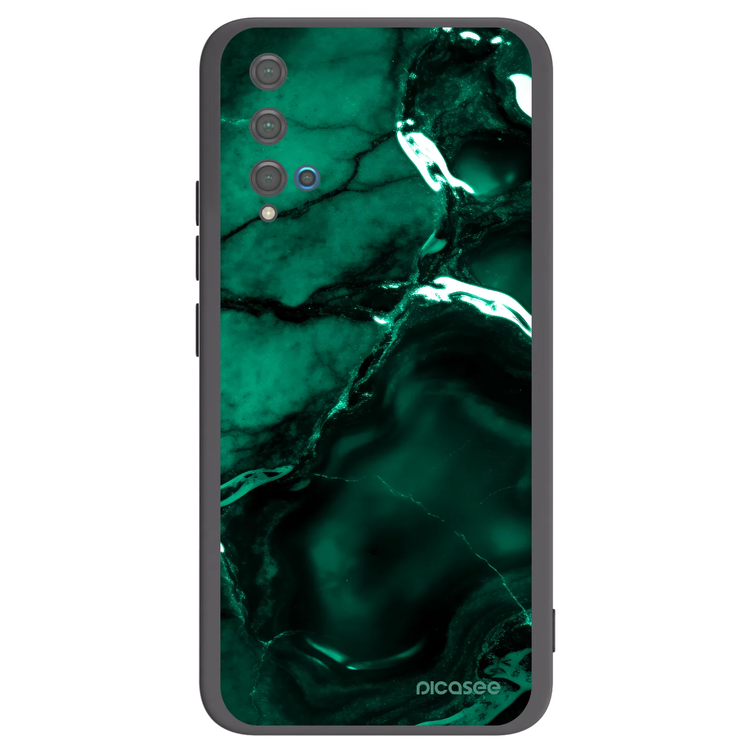 Picasee silikónový čierny obal pre Huawei Nova 5T - Dark emerald