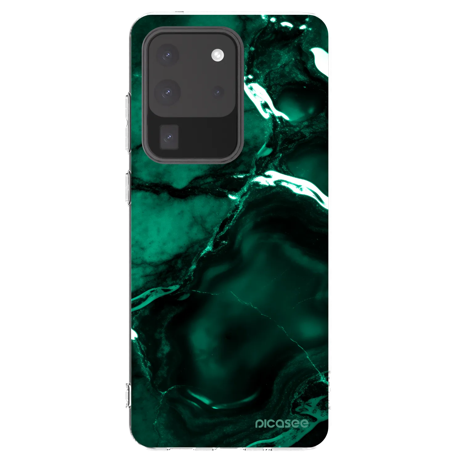 Picasee silikónový prehľadný obal pre Samsung Galaxy S20 Ultra 5G G988F - Dark emerald