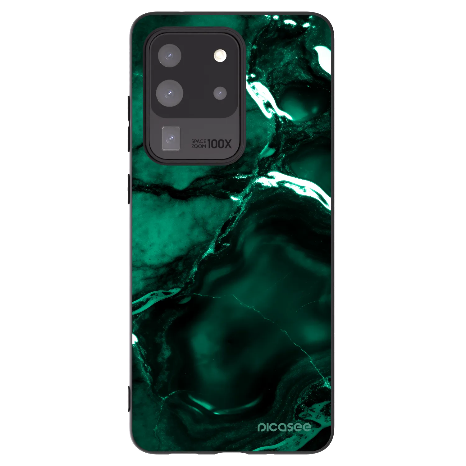 Picasee silikónový čierny obal pre Samsung Galaxy S20 Ultra 5G G988F - Dark emerald
