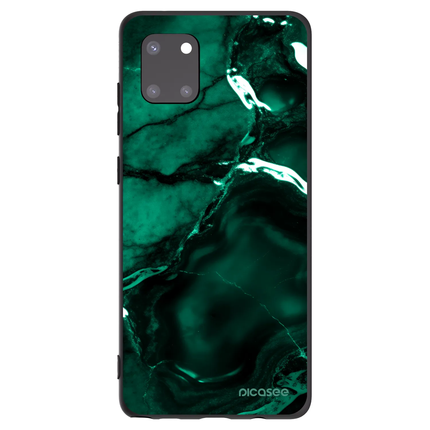 Picasee silikónový čierny obal pre Samsung Galaxy Note 10 Lite N770F - Dark emerald
