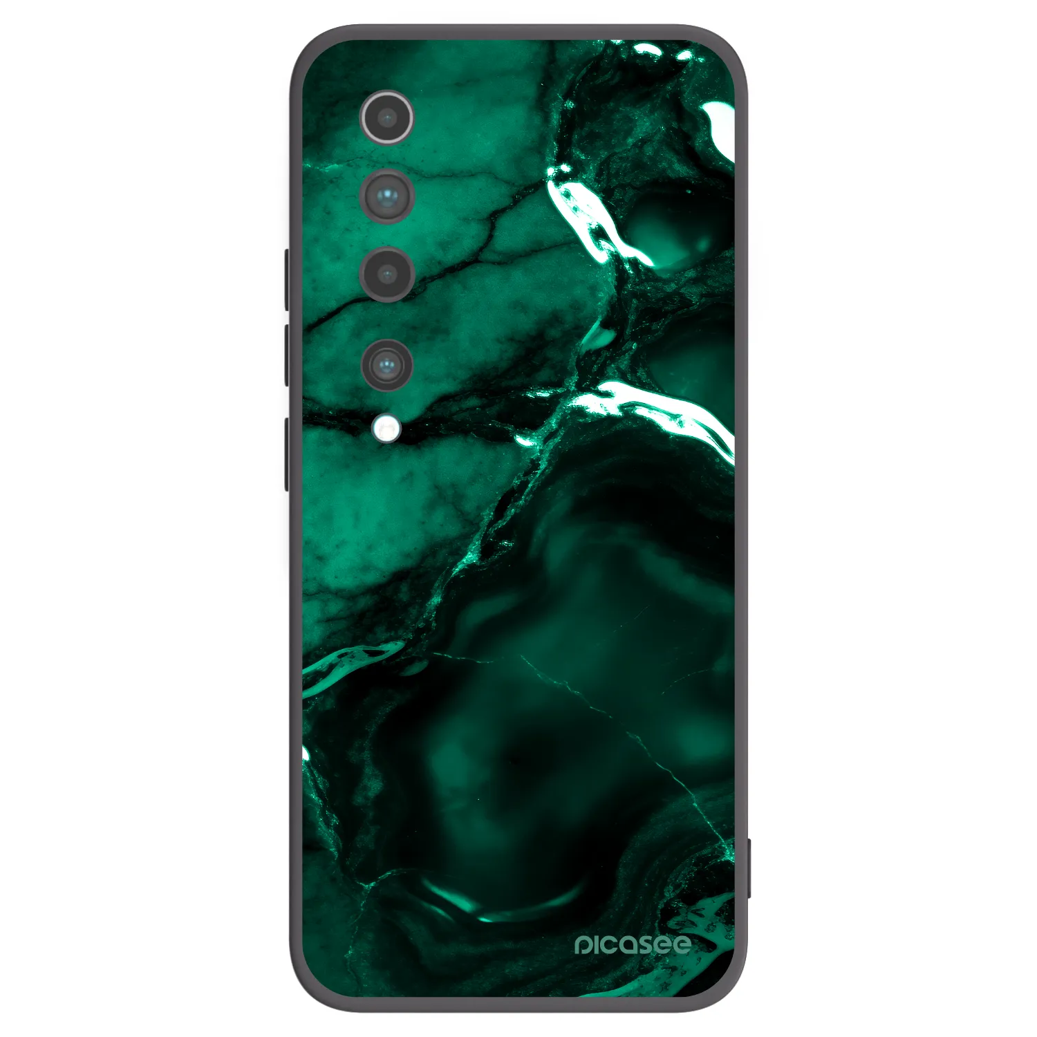 Picasee silikónový čierny obal pre Xiaomi Mi 10 - Dark emerald