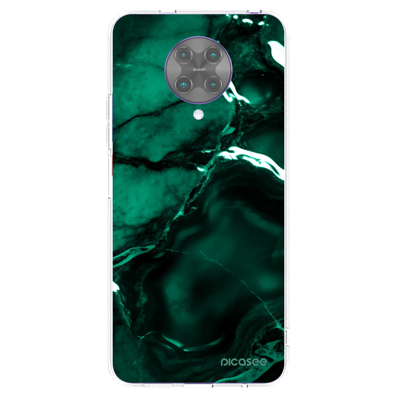 Picasee silikónový prehľadný obal pre Xiaomi Poco F2 Pro - Dark emerald