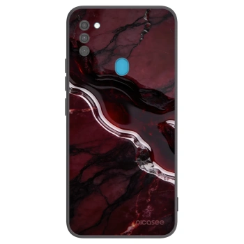 Picasee silikónový čierny obal pre Samsung Galaxy M11 - Cherry stone