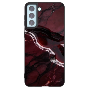 Picasee silikónový čierny obal pre Samsung Galaxy S21+ 5G G996F - Cherry stone