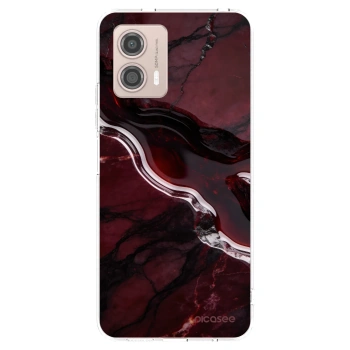Picasee silikónový prehľadný obal pre Motorola Moto G53 5G - Cherry stone