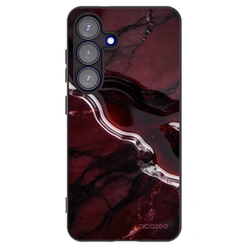 Picasee silikónový čierny obal pre Samsung Galaxy S25 5G - Cherry stone