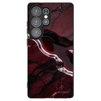 Picasee silikónový čierny obal pre Samsung Galaxy S25 Ultra 5G - Cherry stone