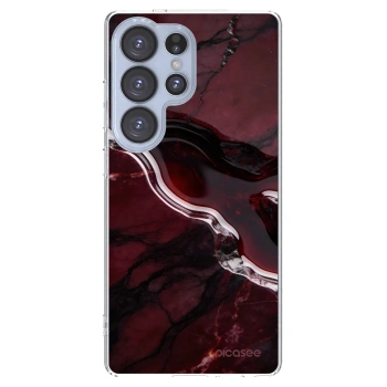 Picasee silikónový prehľadný obal pre Samsung Galaxy S25 Ultra 5G - Cherry stone