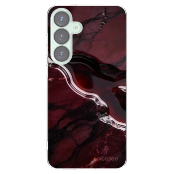 Picasee silikónový prehľadný obal pre Samsung Galaxy S25+ 5G - Cherry stone