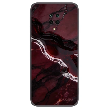 Picasee silikónový čierny obal pre Xiaomi Redmi Note 9 Pro - Cherry stone