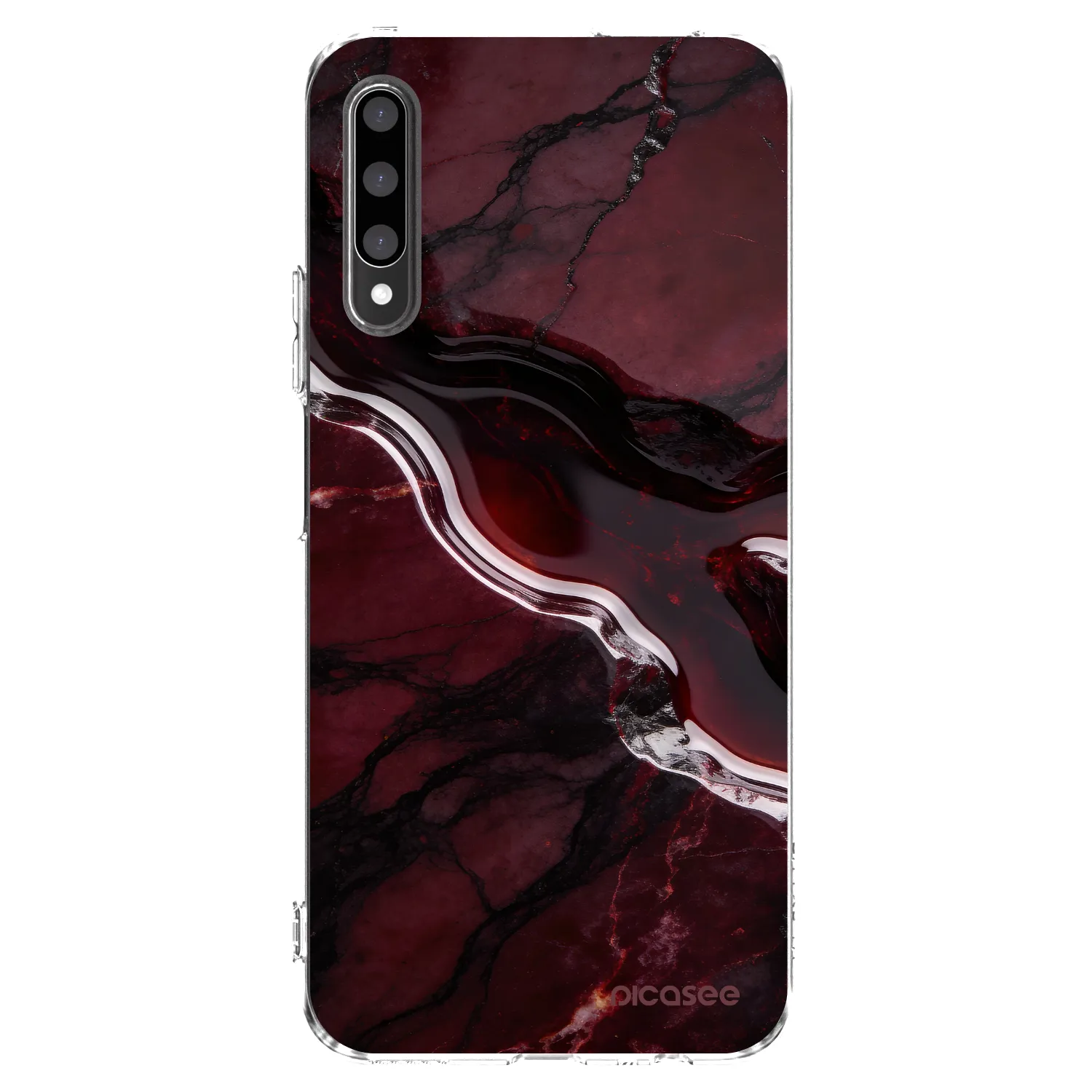 Picasee silikónový prehľadný obal pre Honor 9X Pro - Cherry stone