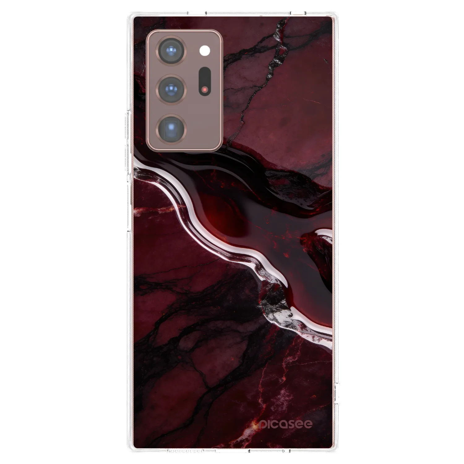 Picasee silikónový prehľadný obal pre Samsung Galaxy Note 20 Ultra - Cherry stone