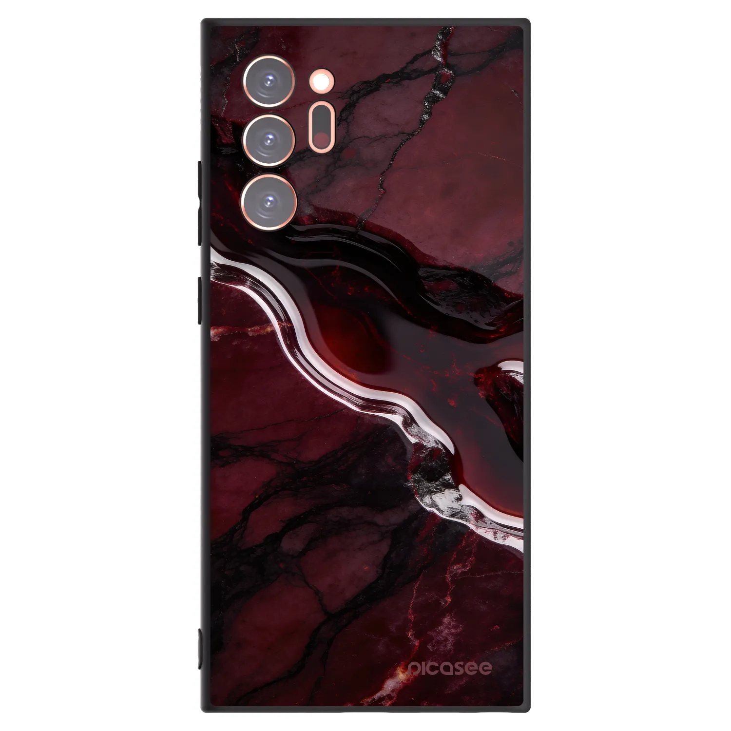 Picasee silikónový čierny obal pre Samsung Galaxy Note 20 Ultra - Cherry stone