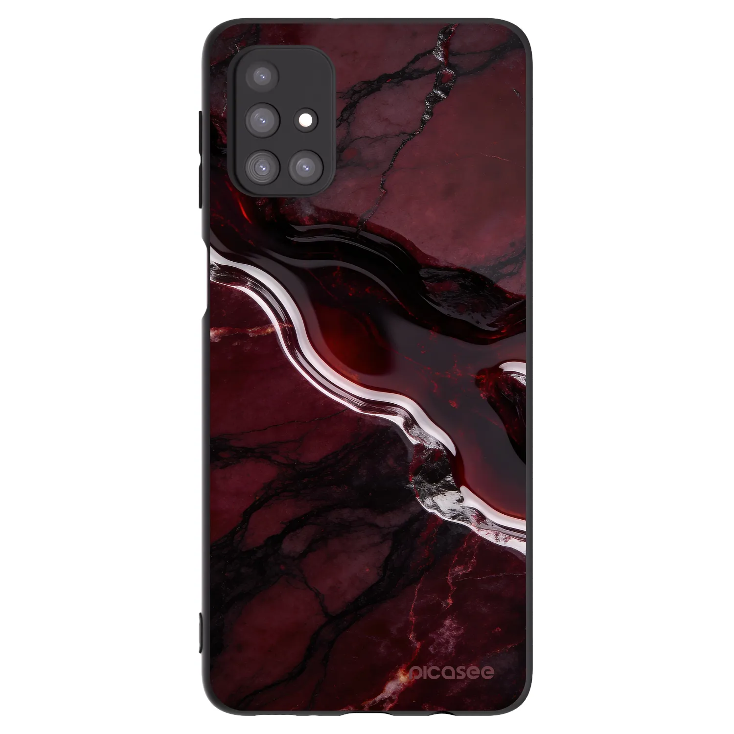 Picasee silikónový čierny obal pre Samsung Galaxy M31s - Cherry stone