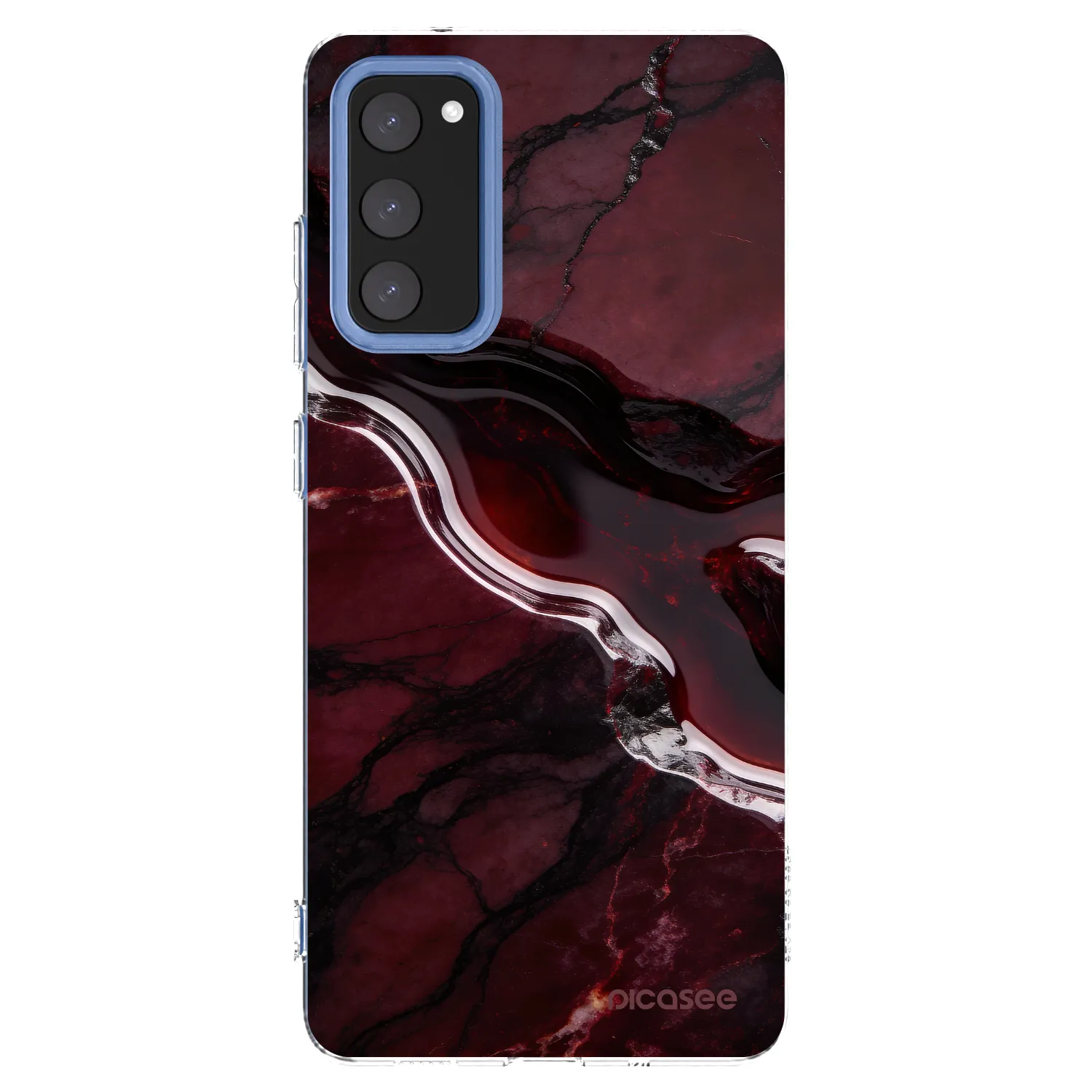 Picasee silikónový prehľadný obal pre Samsung Galaxy S20 FE - Cherry stone