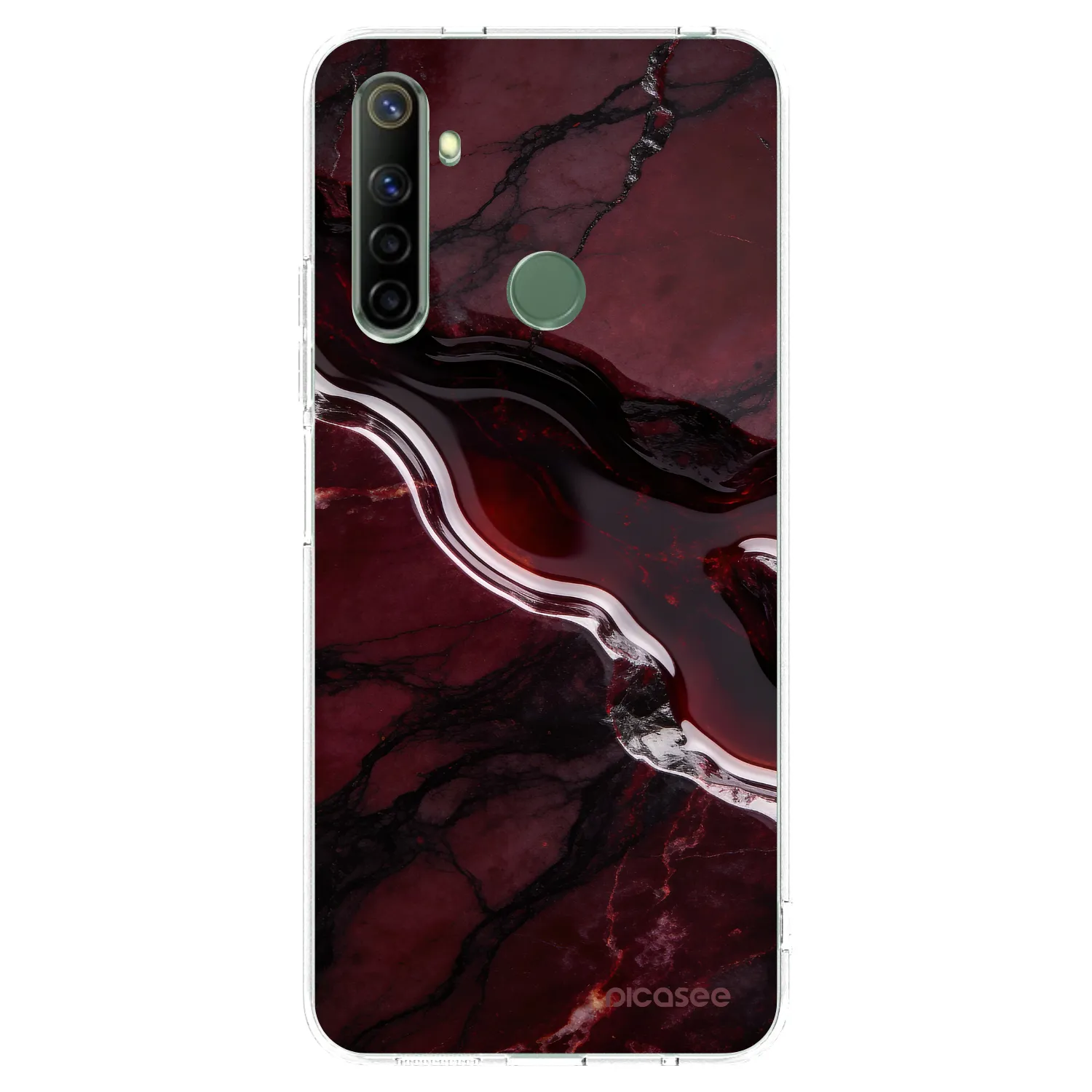 Picasee silikónový prehľadný obal pre Realme 6i - Cherry stone