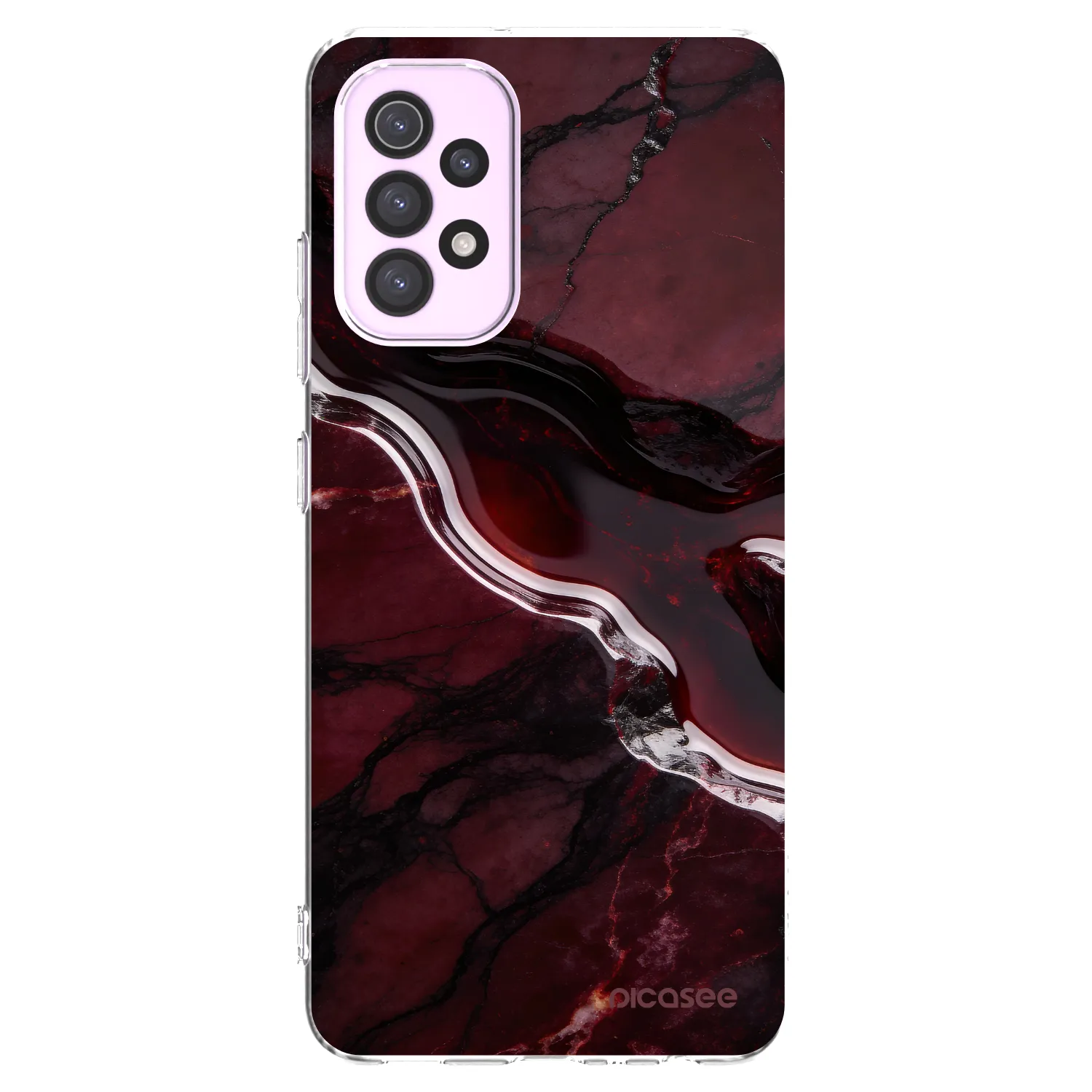 Picasee silikónový prehľadný obal pre Samsung Galaxy A32 5G A326B - Cherry stone