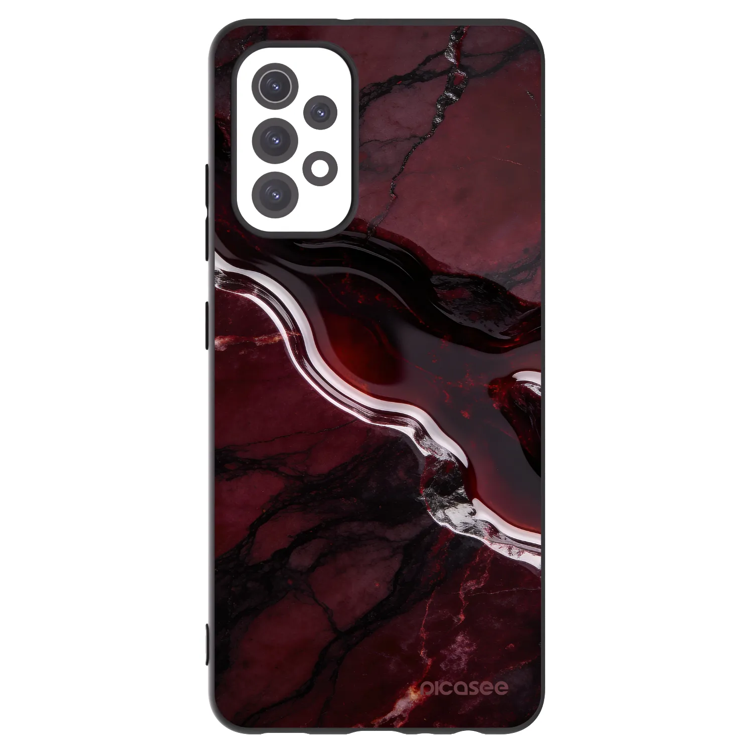 Picasee silikónový čierny obal pre Samsung Galaxy A32 5G A326B - Cherry stone