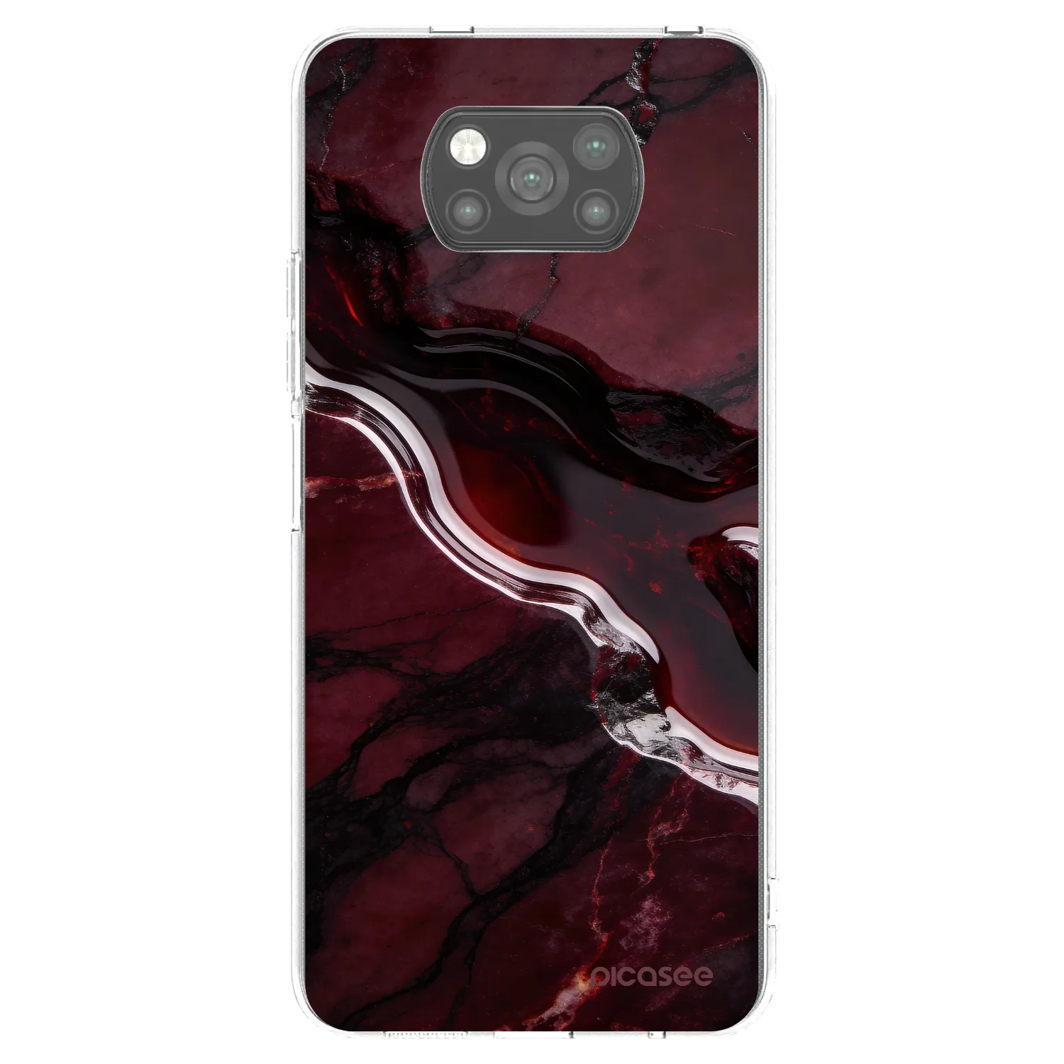 Picasee silikónový čierny obal pre Xiaomi Poco X3 Pro - Cherry stone