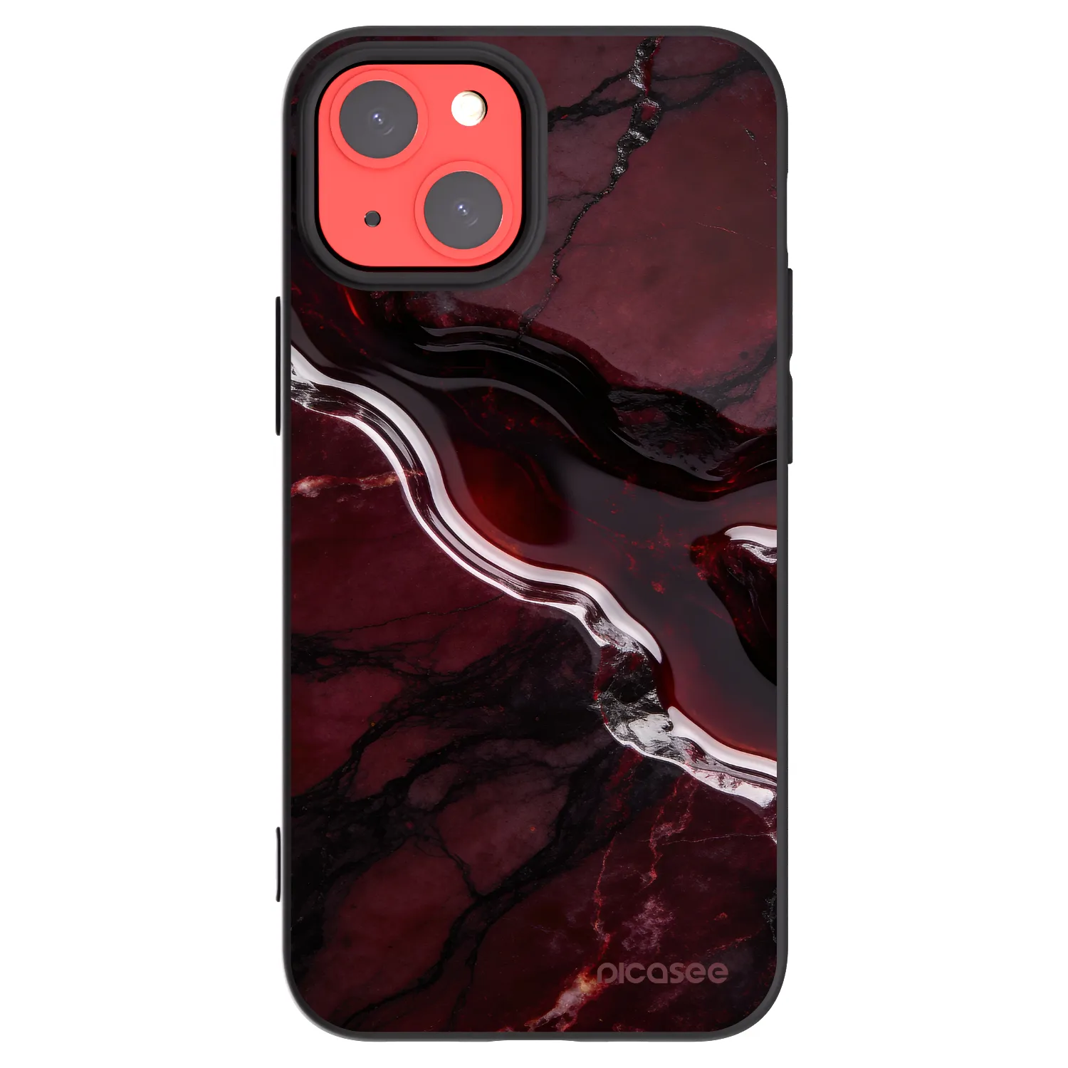 Picasee silikónový čierny obal pre Apple iPhone 13 mini - Cherry stone