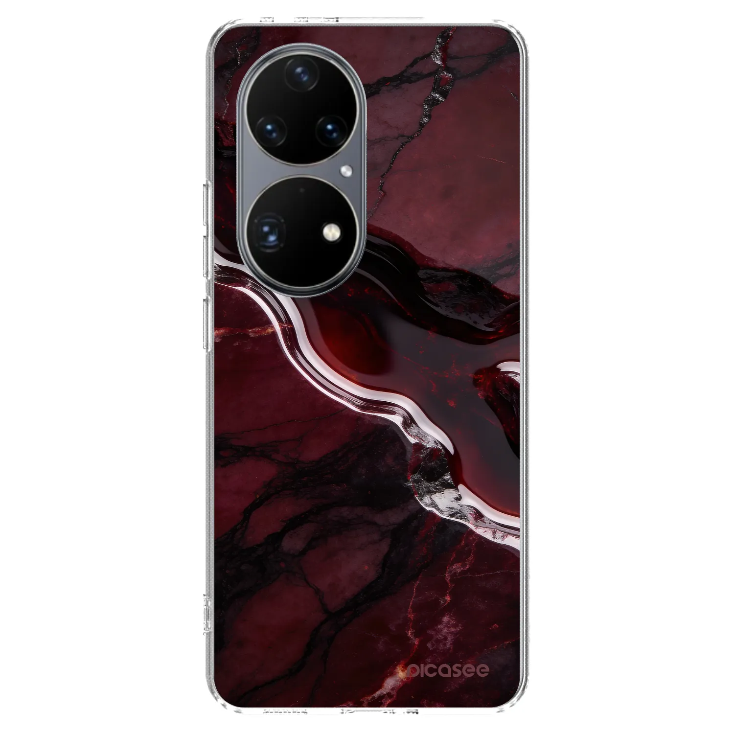 Picasee silikónový prehľadný obal pre Huawei P50 - Cherry stone