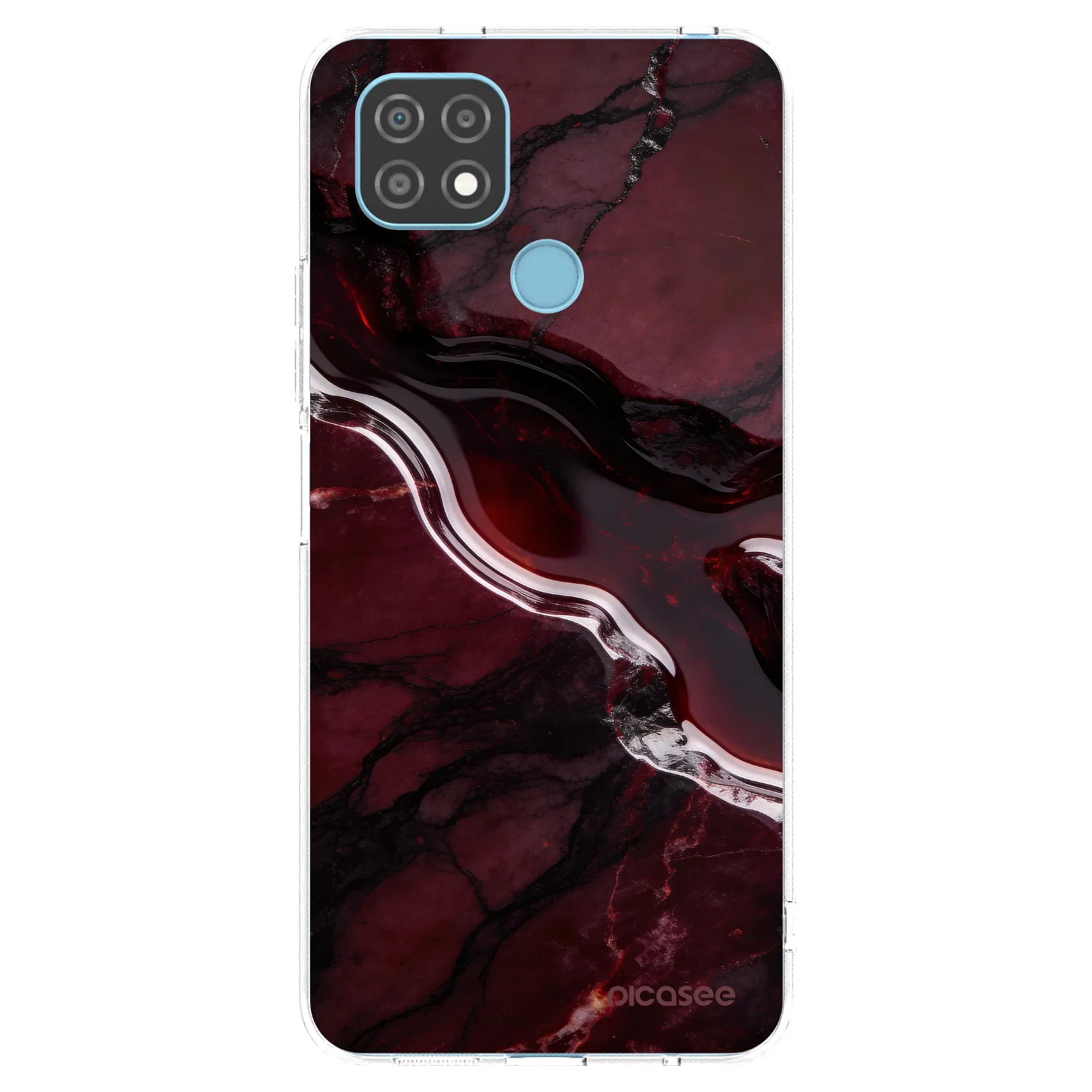 Picasee silikónový prehľadný obal pre Realme C21 - Cherry stone