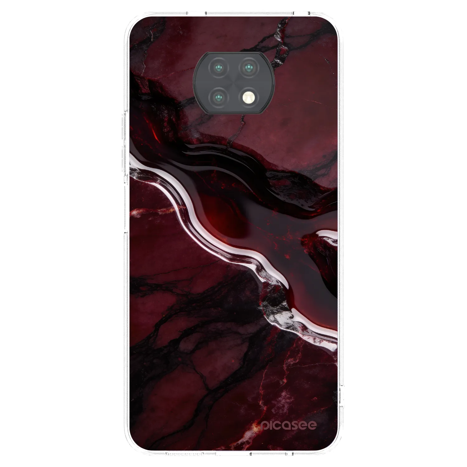 Picasee silikónový prehľadný obal pre Xiaomi Redmi Note 9T - Cherry stone