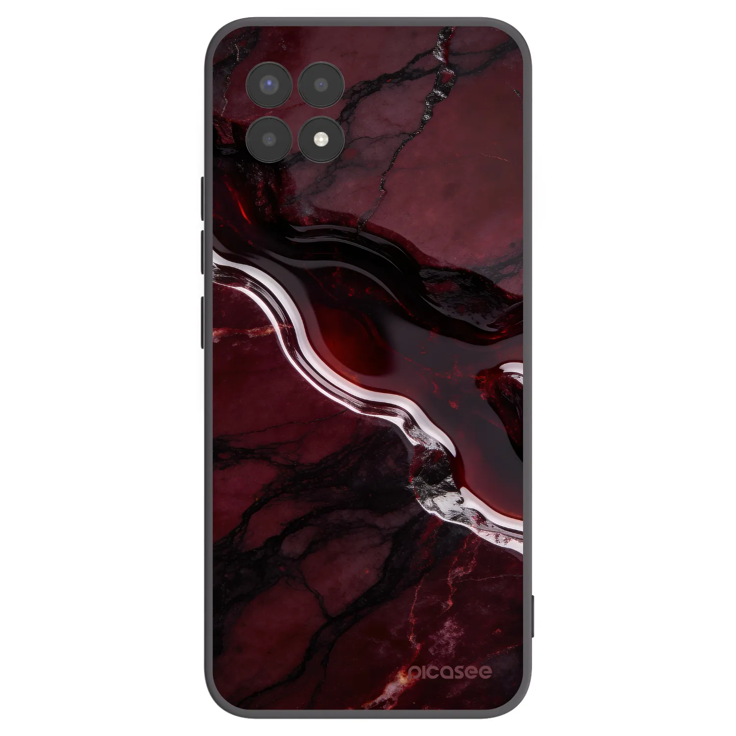 Picasee silikónový čierny obal pre Realme 8i - Cherry stone