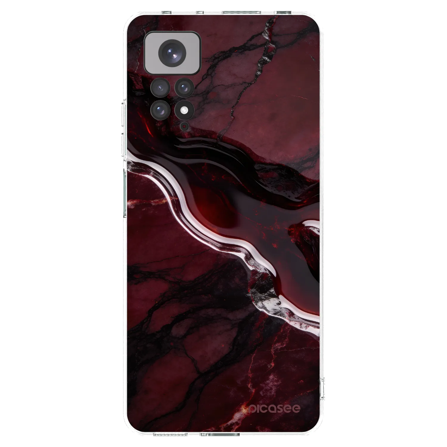 Picasee silikónový prehľadný obal pre Xiaomi Redmi Note 11 - Cherry stone