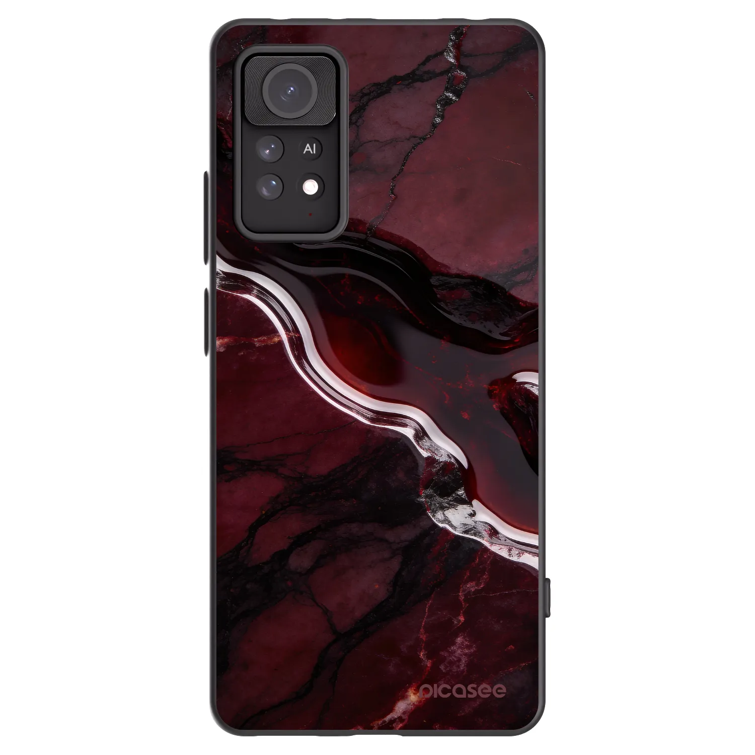 Picasee silikónový čierny obal pre Xiaomi Redmi Note 11 Pro 5G - Cherry stone
