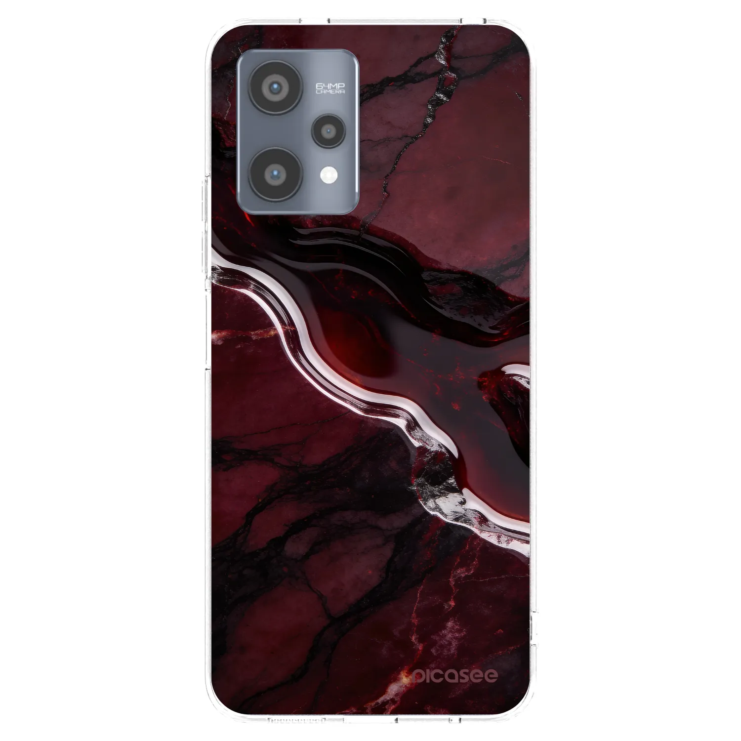 Picasee silikónový prehľadný obal pre Realme 9 Pro 5G - Cherry stone